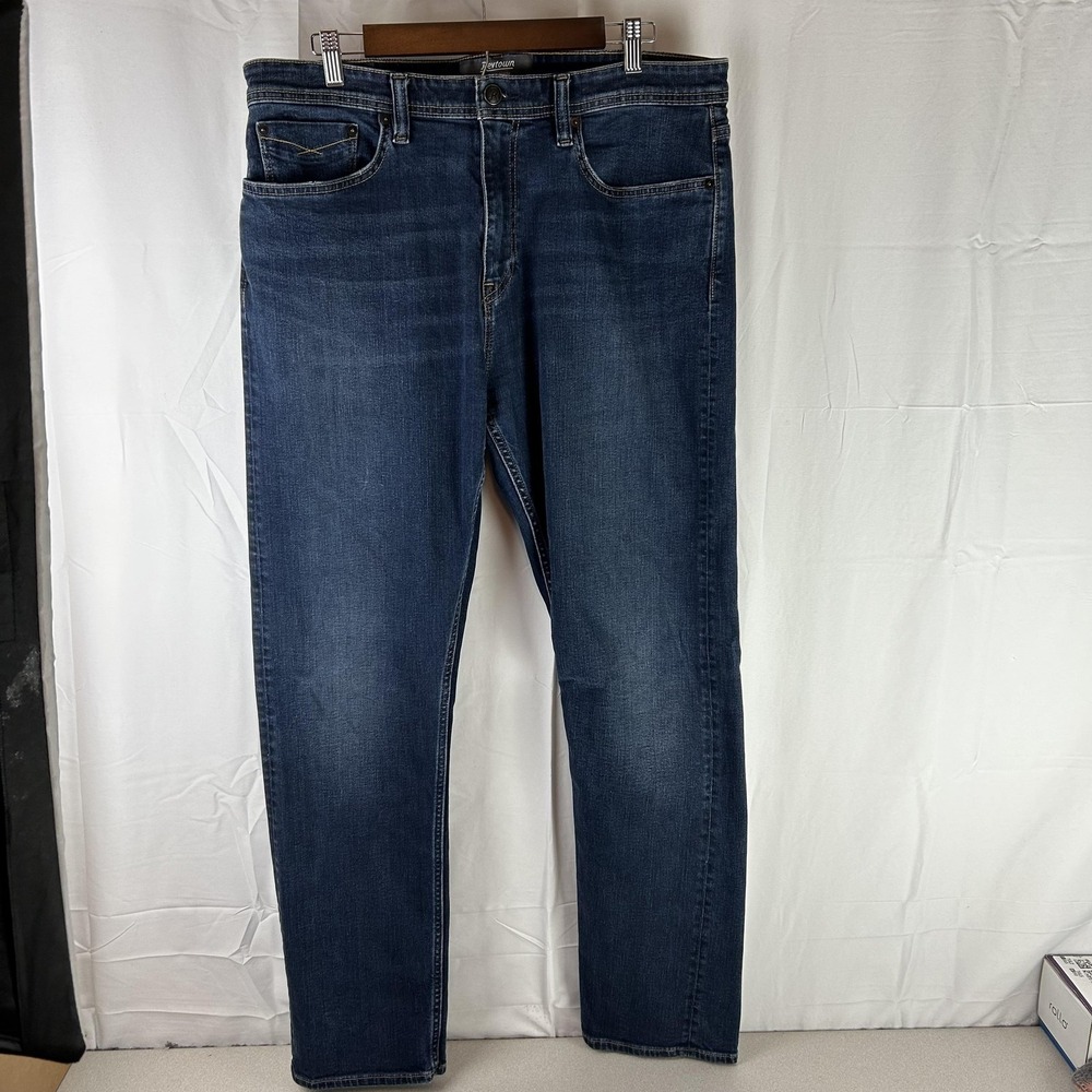 Revtown‎ Decade Denim Sharp Jeans Mens 36x32 Blue Straight Stretch 5-Pocket